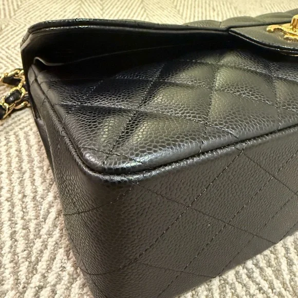 Sold Chanel Classic Black Caviar Jumbo with GHW - Picture 6 of 13
